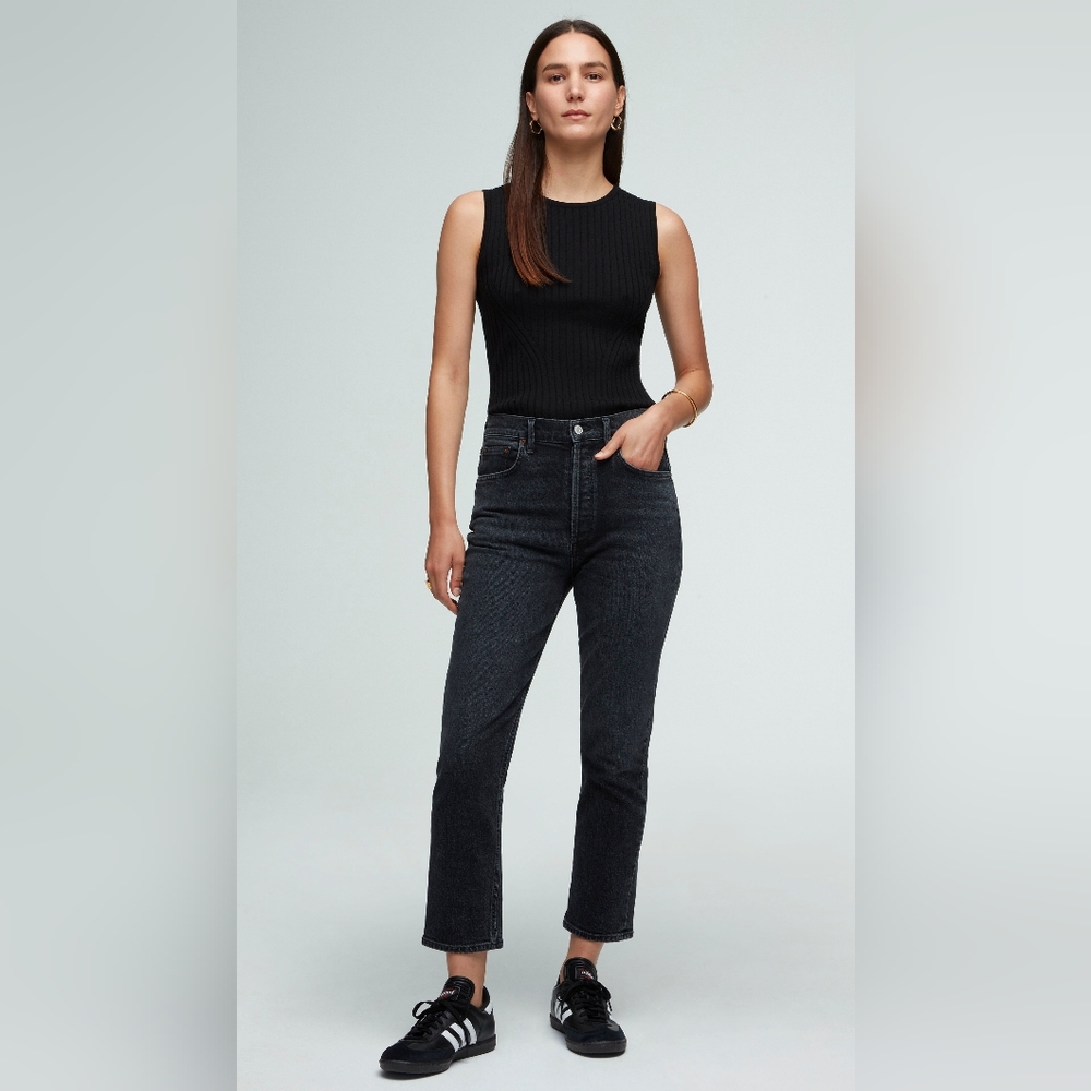 AGOLDE x for Argent Riley High Rise Straight Crop